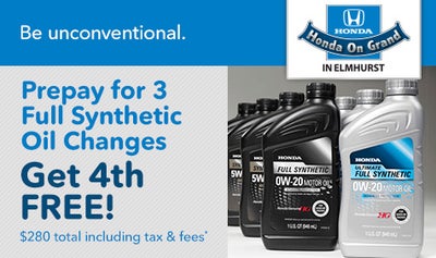 Prepay for 3 Full Synthetic Oil Changes and Get 4th Free!