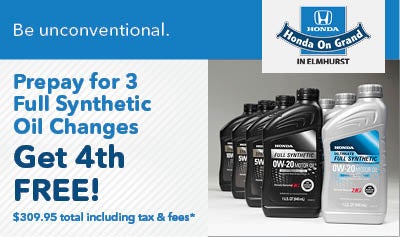 Prepay for 3 Full Synthetic Oil Changes and Get 4th Free!