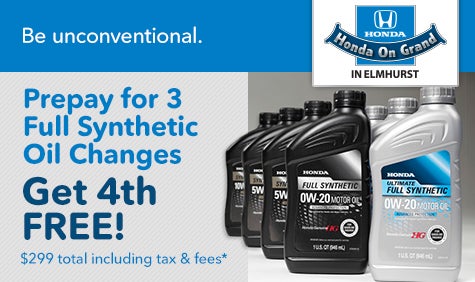 Prepay for 3 Full Synthetic Oil Changes and Get 4th Free!